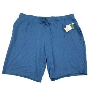 Cubavera Mens Solid Double Knit 9" Drawstring Shorts Light Blue XL